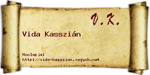 Vida Kasszián névjegykártya