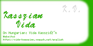 kasszian vida business card